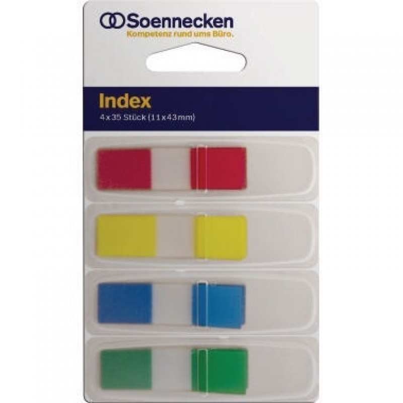 Soennecken Haftstreifen Index Mini 5824 11x43mm 35Bl. 4 St./Pack. Soennecken Haftstreifen Index Mini 5824 11x43mm 35Bl. 4 St./Pack.