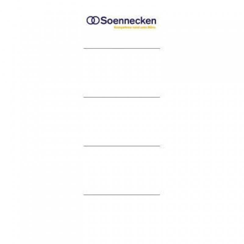 Soennecken Einsteckrückenschild 3372 breit/kurz weiß 10 St./Pack. Soennecken Einsteckrückenschild 3372 breit/kurz weiß 10 St./Pack.