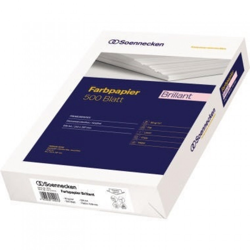 Soennecken Kopierpapier Brillant 5773 DIN A4 h.rosa 500 Bl./Pack. Soennecken Kopierpapier Brillant 5773 DIN A4 h.rosa 500 Bl./Pack.