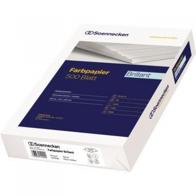 Soennecken Kopierpapier Brillant 5774 DIN A4 h.blau 500 Bl./Pack. Soennecken Kopierpapier Brillant 5774 DIN A4 h.blau 500 Bl./Pack.