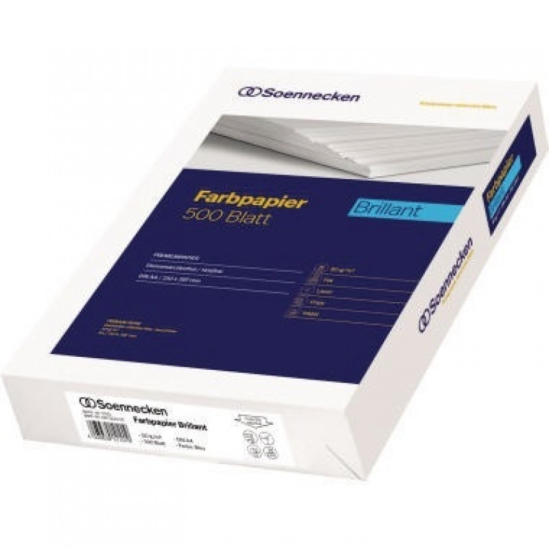 Soennecken Kopierpapier Brillant 5782 DIN A4 blau 500 Bl./Pack. Soennecken Kopierpapier Brillant 5782 DIN A4 blau 500 Bl./Pack.