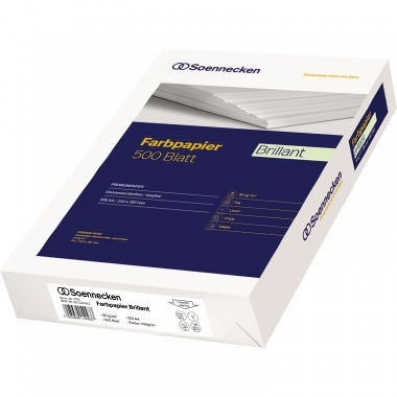 Soennecken Kopierpapier Brillant 5775 DIN A4 h.grün 500 Bl./Pack. Soennecken Kopierpapier Brillant 5775 DIN A4 h.grün 500 Bl./Pack.