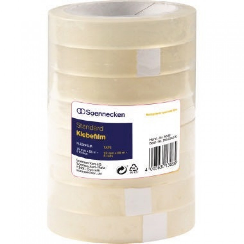Soennecken Klebefilm 5848 19mmx66m transparent 8 St./Pack. Soennecken Klebefilm 5848 19mmx66m transparent 8 St./Pack.