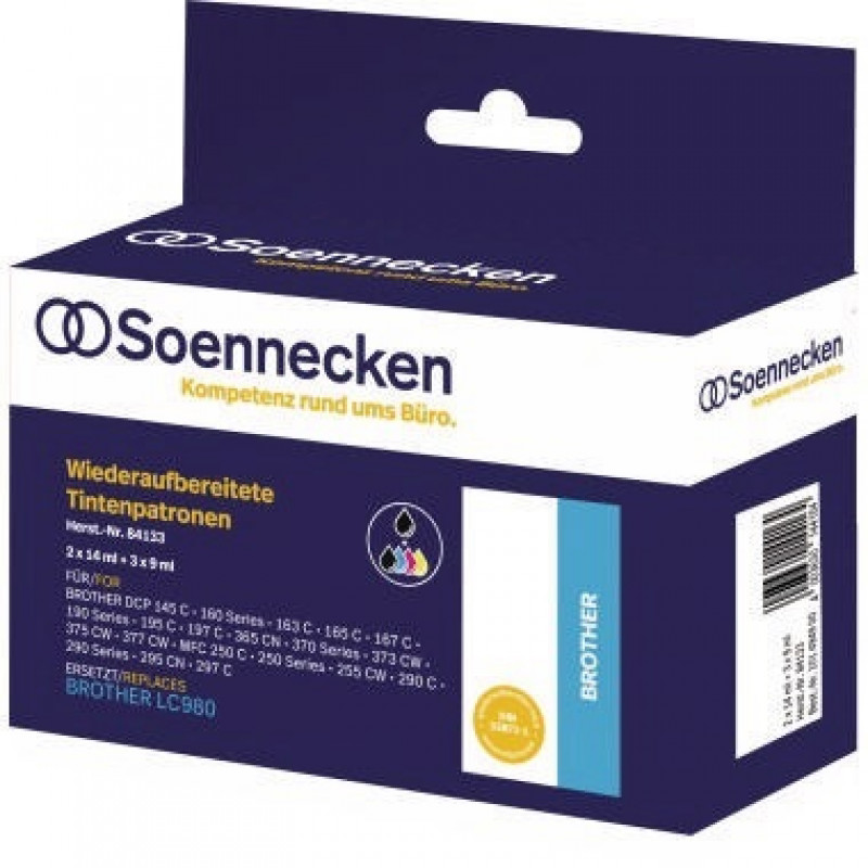 Soennecken Tintenpatrone 84133 Gr.1521 wie LC980 5 St./Pack.