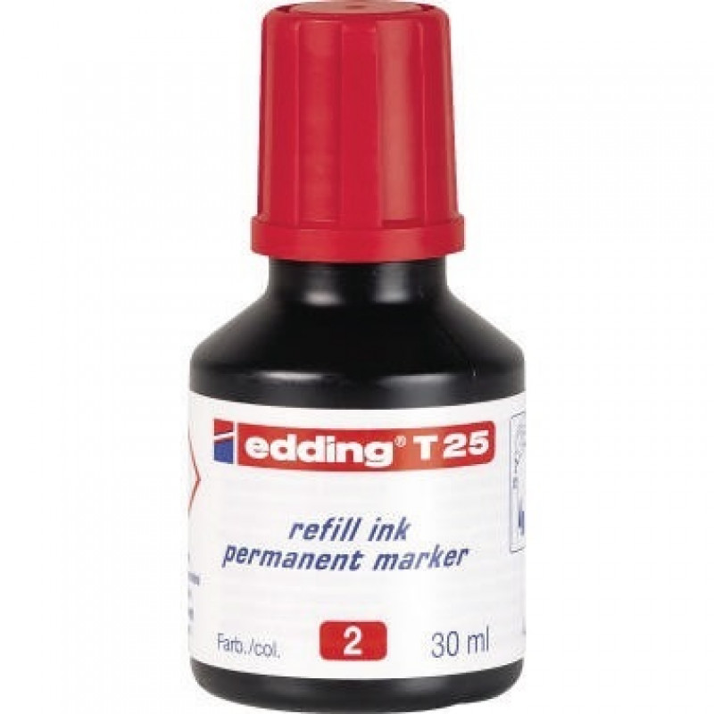 edding Nachfülltusche T 25 4-T25002 30ml geruchsarme Tusche rot edding Nachfülltusche T 25 4-T25002 30ml geruchsarme Tusche rot