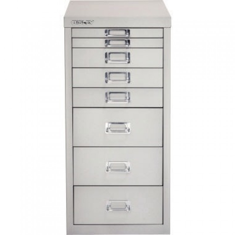 Bisley Schubladenschrank L298355 8Schubfächer silber Bisley Schubladenschrank L298355 8Schubfächer silber
