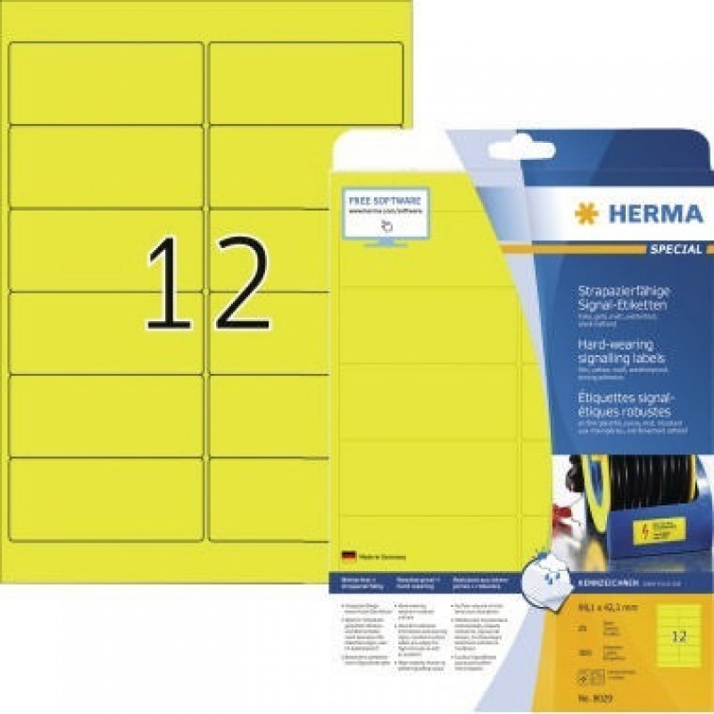 HERMA Signaletikett 8029 99,1x42,3mm gelb 300 St./Pack. HERMA Signaletikett 8029 99,1x42,3mm gelb 300 St./Pack.