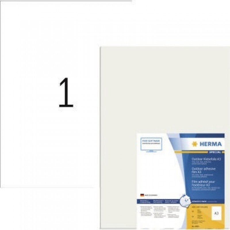 HERMA Outdoor Etikett 8695 DIN A3 155mic Polyethylen ws 50 St./Pack. HERMA Outdoor Etikett 8695 DIN A3 155mic Polyethylen ws 50 St./Pack.