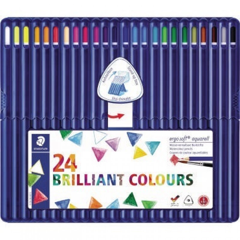 Farbstift ergo soft aqua 24er Box dreikant Form Soft-Oberfläche Farbstift ergo soft aqua 24er Box dreikant Form Soft-Oberfläche