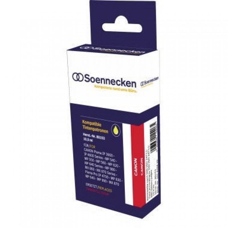 Soennecken Tintenpatrone 80153 Gr.1510C wie Canon CLI521Y gelb Soennecken Tintenpatrone 80153 Gr.1510C wie Canon CLI521Y gelb