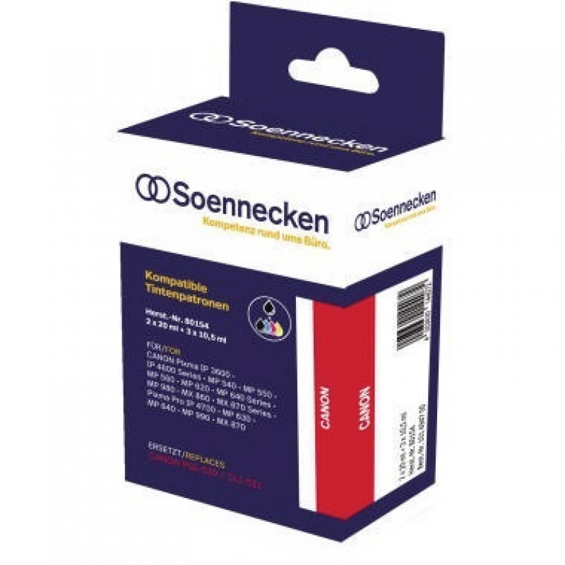 Soennecken Tintenpatrone 80154 wie PGI520/CLI521 5 St./Pack. Soennecken Tintenpatrone 80154 wie PGI520/CLI521 5 St./Pack.