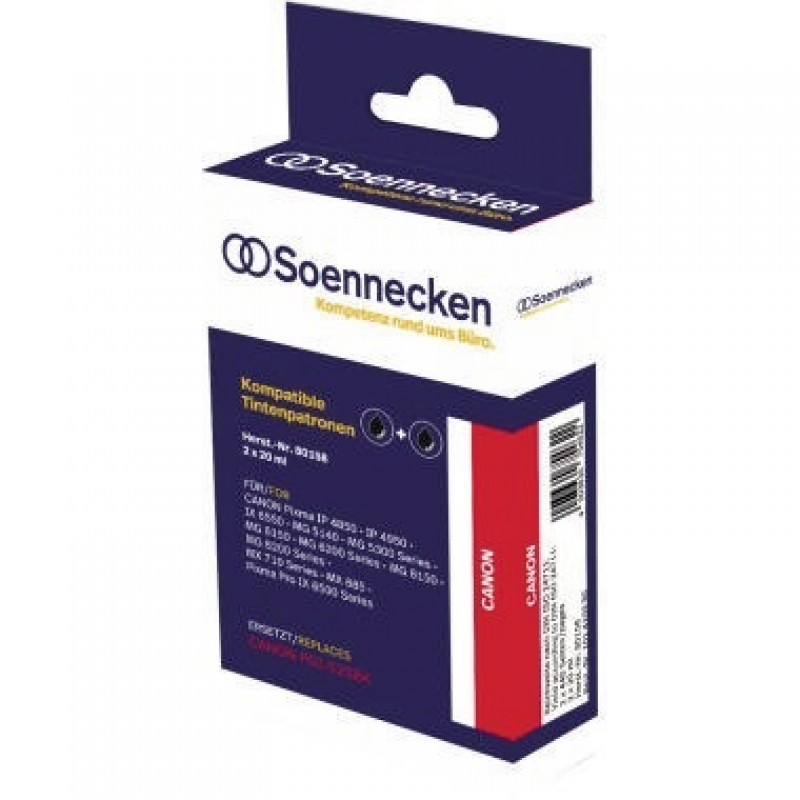Soennecken Tintenpatrone 80158 Gr.1513 wie PGI525BK sw 2 St./Pack. Soennecken Tintenpatrone 80158 Gr.1513 wie PGI525BK sw 2 St./Pack.