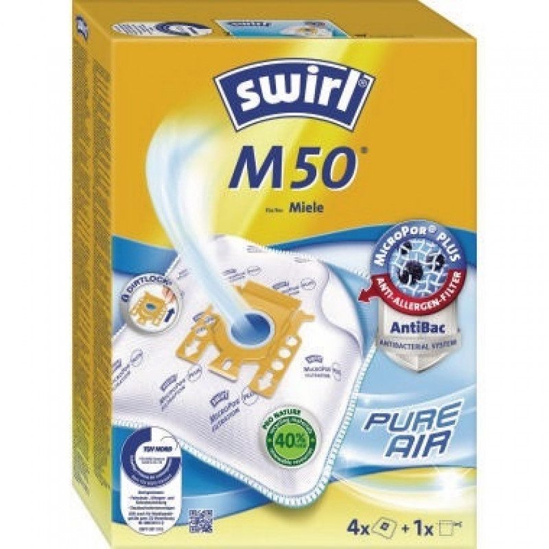Swirl Staubsaugerbeutel M50 MicroPor Plus 4 St./Pack. Swirl Staubsaugerbeutel M50 MicroPor Plus 4 St./Pack.