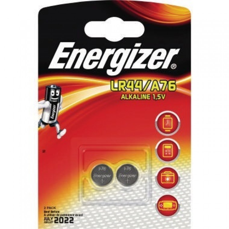 Energizer Spezialzelle Akali A76 LR44 639317 V13GA 2 St./Pack. Energizer Spezialzelle Akali A76 LR44 639317 V13GA 2 St./Pack.