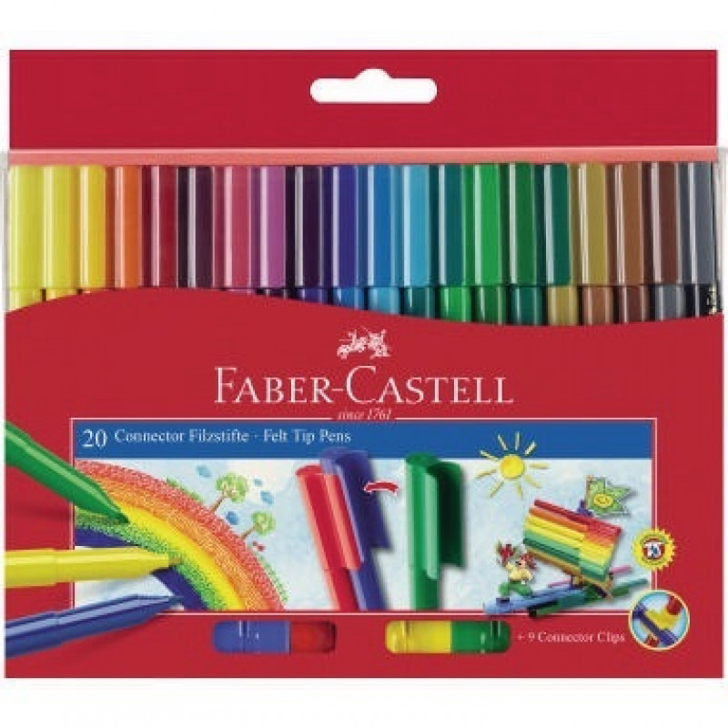 Faber-Castell Fasermaler CONNECTOR Pens 155520 sortiert 20 St./Pack. Faber-Castell Fasermaler CONNECTOR Pens 155520 sortiert 20 St./Pack.