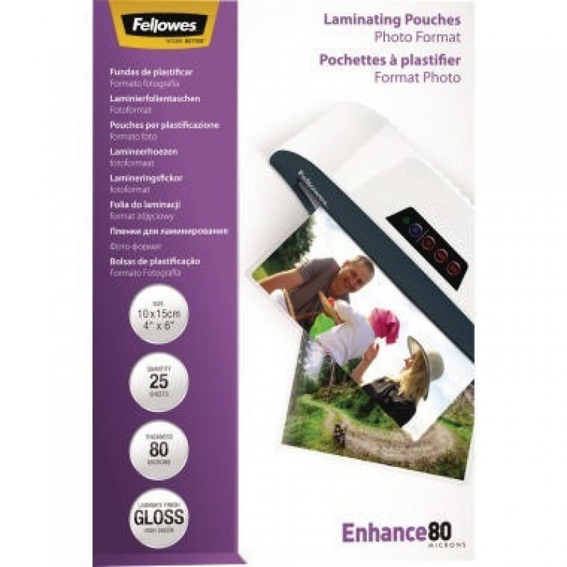 Fellowes Laminierfolie Enhance 80 5440602 108x159mm tr 25 St./Pack. Fellowes Laminierfolie Enhance 80 5440602 108x159mm tr 25 St./Pack.