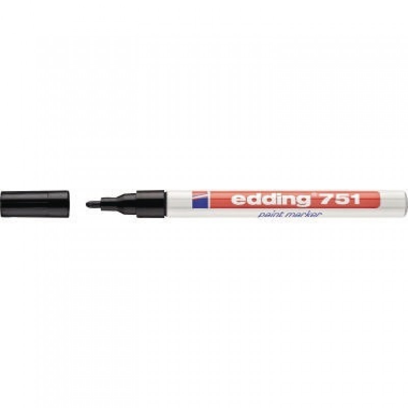edding Lackmarker 751 4-751001 1-2mm Rundspitze permanent schwarz edding Lackmarker 751 4-751001 1-2mm Rundspitze permanent schwarz