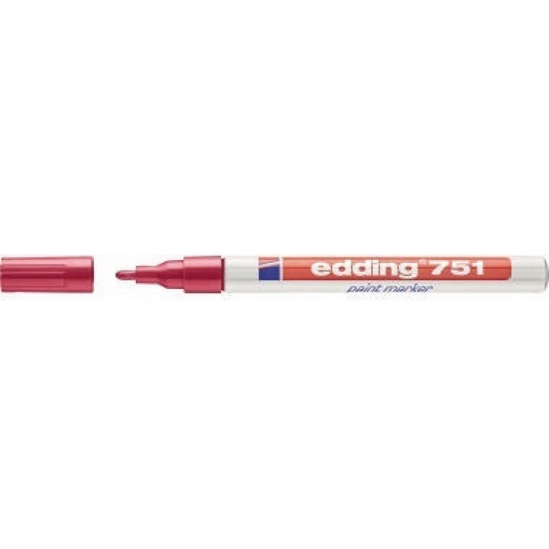 edding Lackmarker 751 4-751002 1-2mm Rundspitze permanent rot