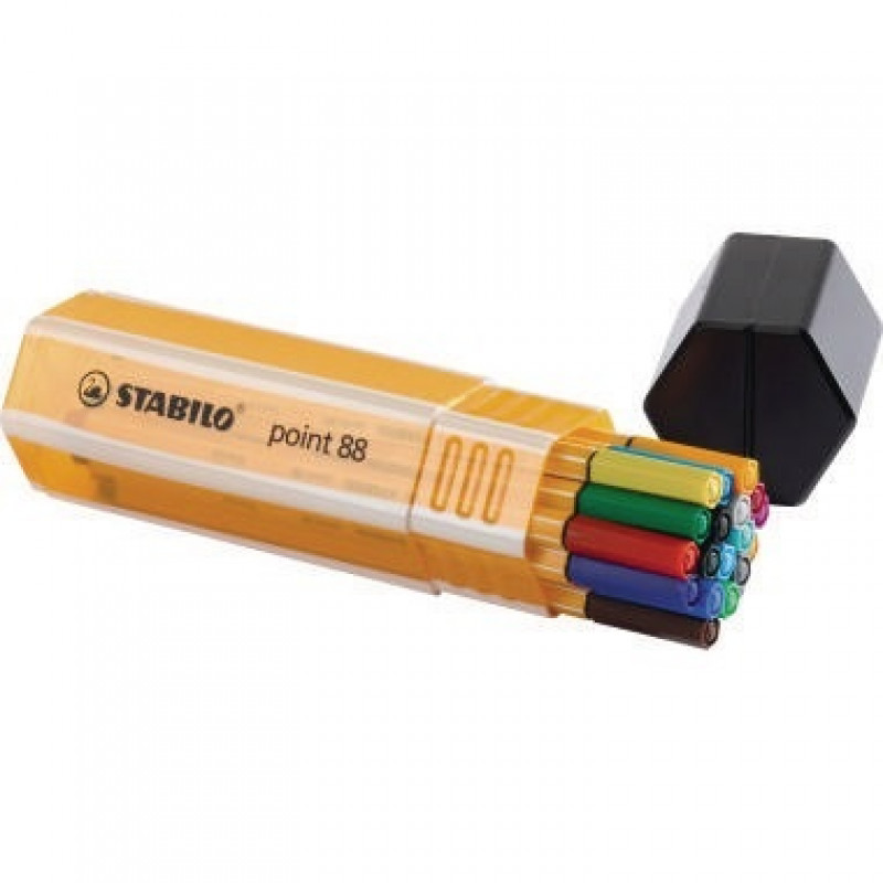 STABILO Fineliner point 88 Big Box 8820-1 0,4mm sortiert 20 St./Pack. STABILO Fineliner point 88 Big Box 8820-1 0,4mm sortiert 20 St./Pack.