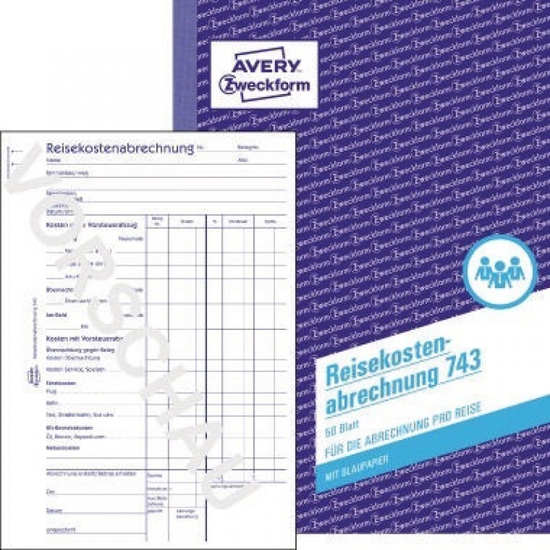 Avery Zweckform Reisekostenabrechnung 743 DIN A5 Avery Zweckform Reisekostenabrechnung 743 DIN A5