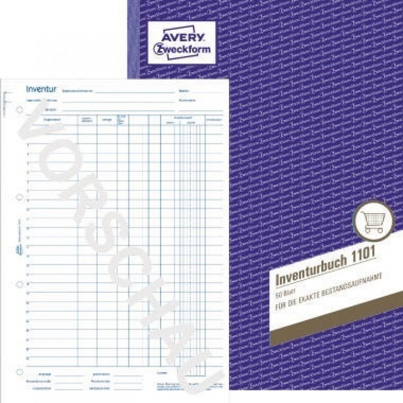 Avery Zweckform Inventurbuch 1101 DIN A4 50Blatt Avery Zweckform Inventurbuch 1101 DIN A4 50Blatt