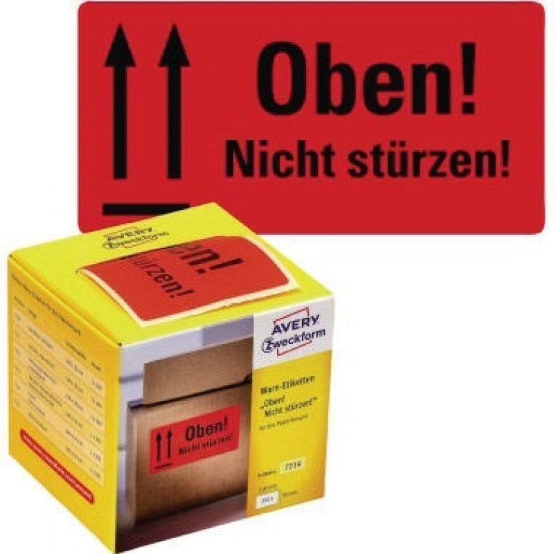 Avery Zweckform Warnetikett 7214 Oben Nicht stürzen 200 St./Pack. Avery Zweckform Warnetikett 7214 Oben Nicht stürzen 200 St./Pack.