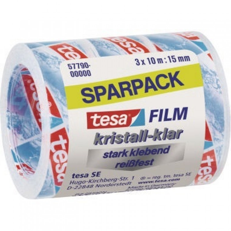 tesa Klebefilm 57790-00000 15mmx10m kristallklar 3 Rl./Pack. tesa Klebefilm 57790-00000 15mmx10m kristallklar 3 Rl./Pack.