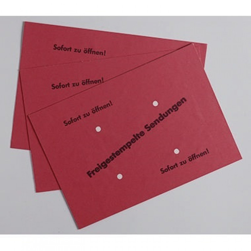 Freistemplertasche B4 90g rot 500 St./Pack. Freistemplertasche B4 90g rot 500 St./Pack.