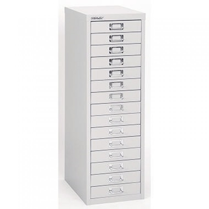 Bisley Schubladenschrank L3915355 15Schubfächer silber Bisley Schubladenschrank L3915355 15Schubfächer silber
