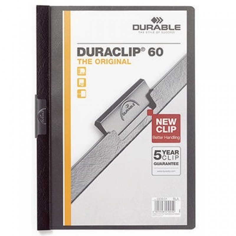 DURABLE Klemmmappe DURACLIP 60 220901 DIN A4 Hartfolie schwarz DURABLE Klemmmappe DURACLIP 60 220901 DIN A4 Hartfolie schwarz