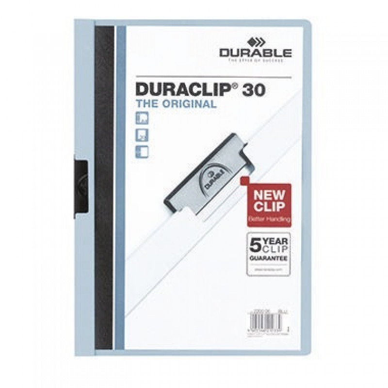 DURABLE Klemmmappe DURACLIP 30 220006 DIN A4 Polyethylen blau DURABLE Klemmmappe DURACLIP 30 220006 DIN A4 Polyethylen blau