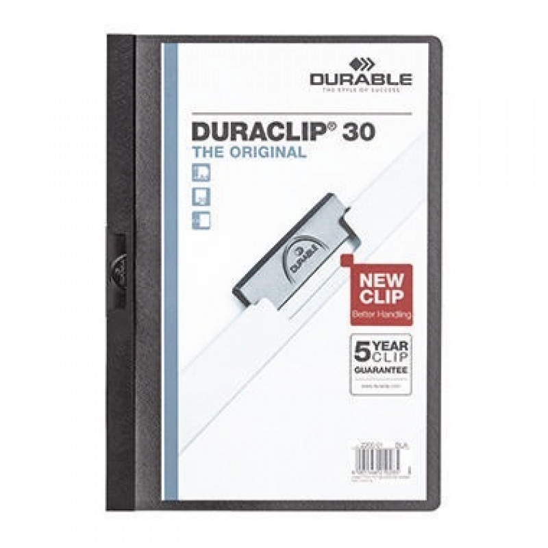 DURABLE Klemmmappe DURACLIP 30 220001 DIN A4 Polyethylen schwarz DURABLE Klemmmappe DURACLIP 30 220001 DIN A4 Polyethylen schwarz