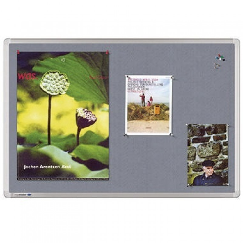 Legamaster Textiltafel 7-141943 90x60cm Aluminium grau