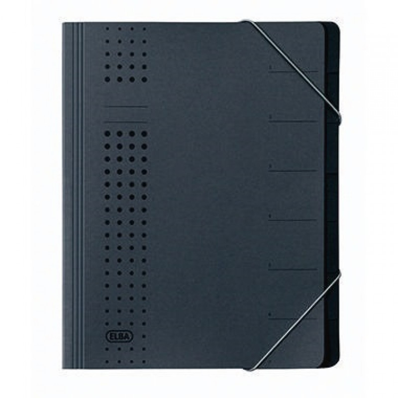 ELBA Ordnungsmappe chic 400001999 DIN A4 7Fächer Karton anthrazit ELBA Ordnungsmappe chic 400001999 DIN A4 7Fächer Karton anthrazit