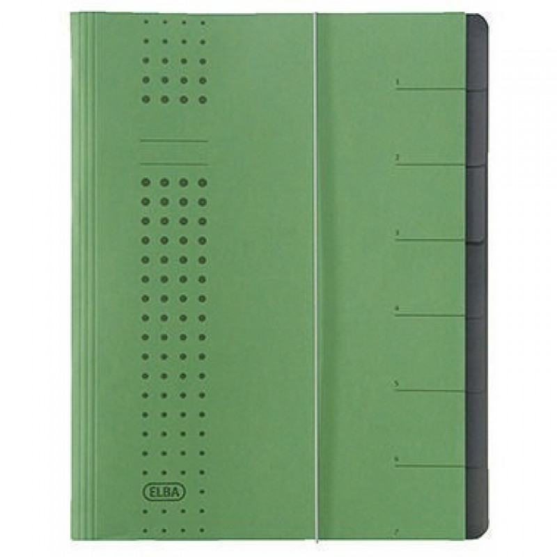 ELBA Ordnungsmappe chic 400002025 DIN A4 7Fächer Karton grün ELBA Ordnungsmappe chic 400002025 DIN A4 7Fächer Karton grün