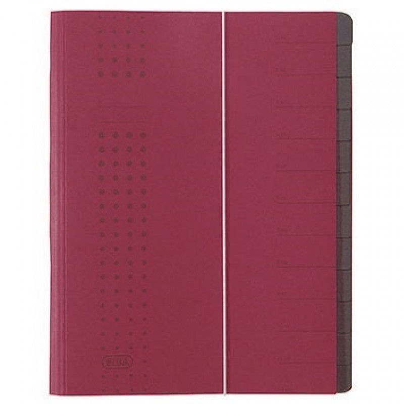 ELBA Ordnungsmappe chic 400001990 DIN A4 12Fächer Karton bordeaux