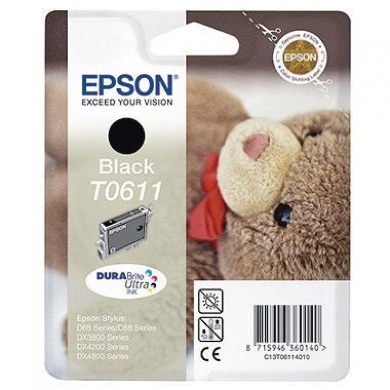 Epson Tintenpatrone C13T06114010 250Seiten 8ml schwarz Epson Tintenpatrone C13T06114010 250Seiten 8ml schwarz