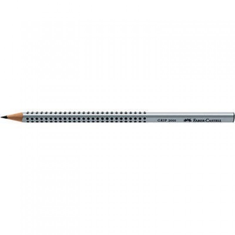 Faber-Castell Bleistift GRIP 2001 117000 Dreieckform HB silbergrau Faber-Castell Bleistift GRIP 2001 117000 Dreieckform HB silbergrau