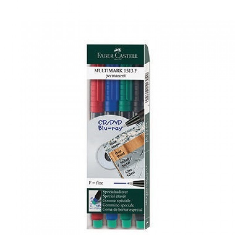 Faber Castell CD DVD-Marker MULTIMARK 151304 4 St./Pack. Faber Castell CD DVD-Marker MULTIMARK 151304 4 St./Pack.