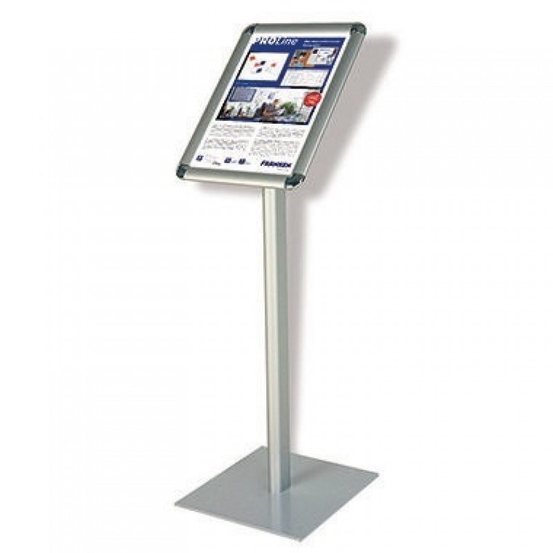 Franken Infodisplay BS0901 DIN A4 80cm Standfuß transparent/silber Franken Infodisplay BS0901 DIN A4 80cm Standfuß transparent/silber