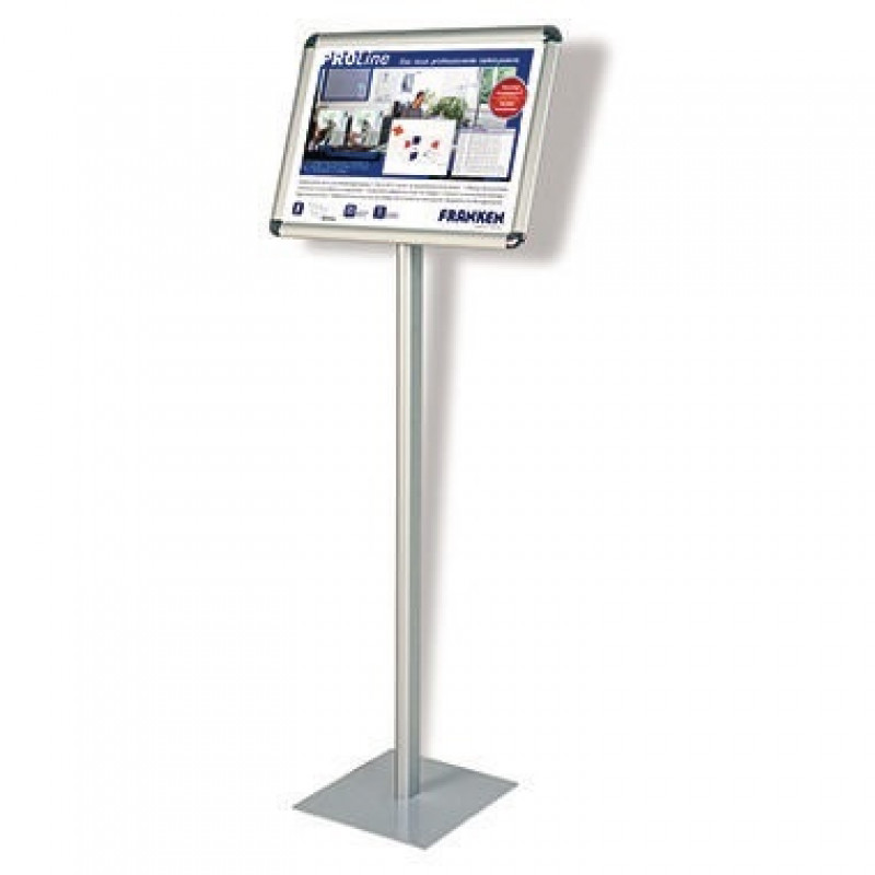 Franken Infodisplay BS0902 DIN A3 120cm Standfuß transparent/silber Franken Infodisplay BS0902 DIN A3 120cm Standfuß transparent/silber