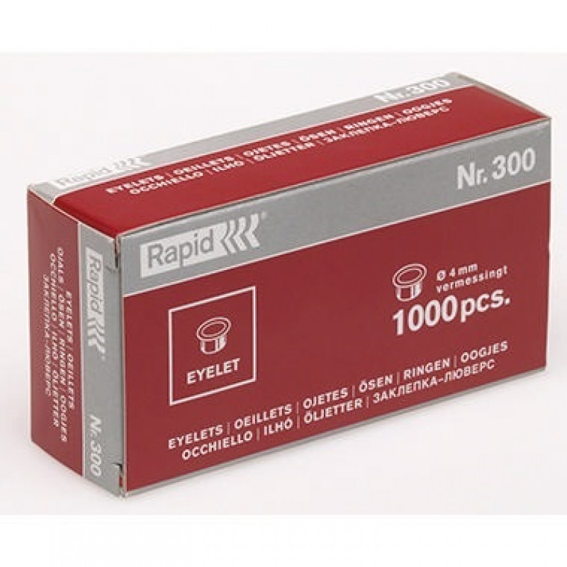 Rapid Öse 31073008 Nr.300 Stahl vermessingt 1.000 St./Pack. Rapid Öse 31073008 Nr.300 Stahl vermessingt 1.000 St./Pack.