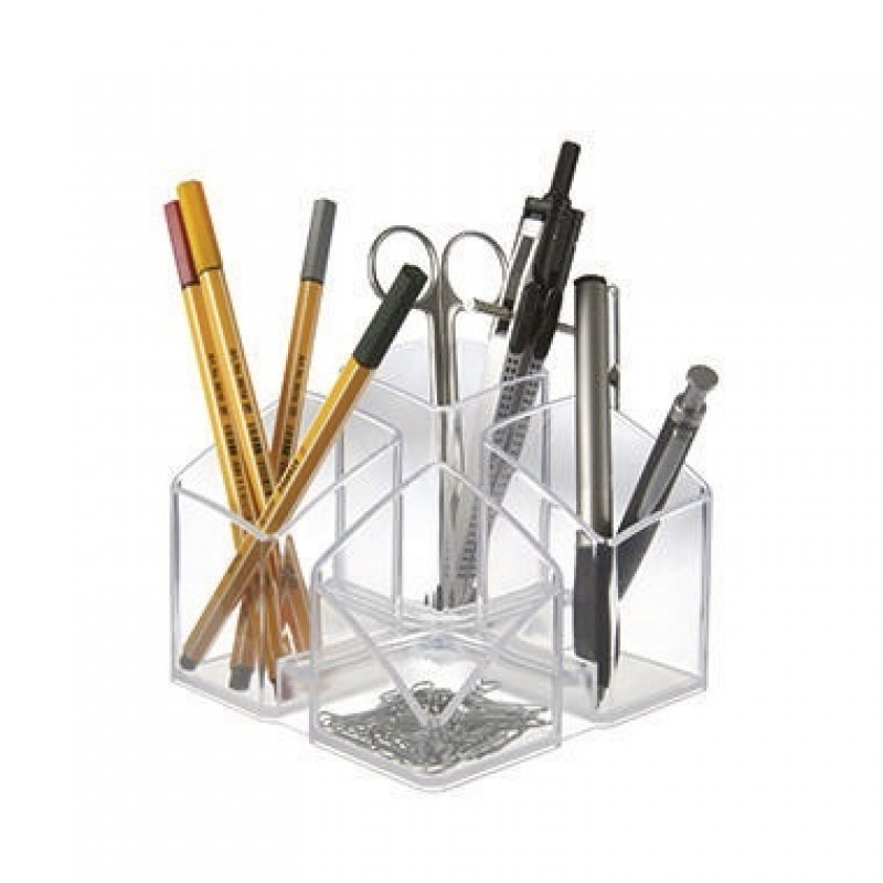 HAN Schreibtischköcher SCALA 17450-23 4Fächer transparent HAN Schreibtischköcher SCALA 17450-23 4Fächer transparent