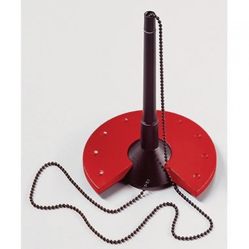 helit Kugelschreiberständer H6359092 10x15,5x10cm Kette sw/rt helit Kugelschreiberständer H6359092 10x15,5x10cm Kette sw/rt