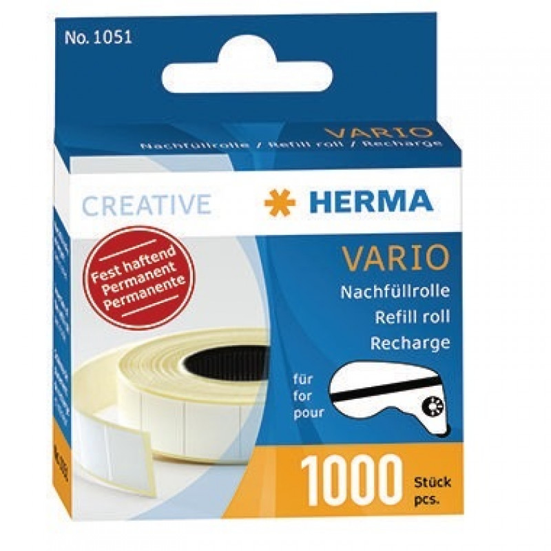 HERMA Nachfüllrolle 1051 13x12mm weiß 1.000 St./Rl. HERMA Nachfüllrolle 1051 13x12mm weiß 1.000 St./Rl.
