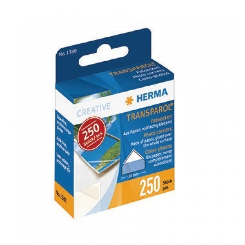 HERMA Fotoecke Transparol 1380 selbstklebend 250 St./Pack. HERMA Fotoecke Transparol 1380 selbstklebend 250 St./Pack.