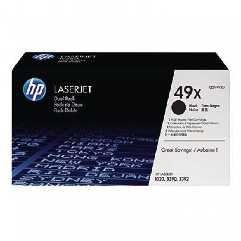 HP Toner Q5949XD 49X 6.000Seiten schwarz 2 St./Pack.