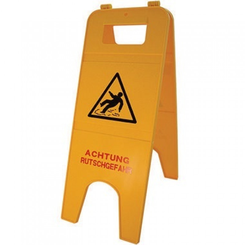 Warnschild Achtung Rutschgefahr 57cm 2teilig gelb Warnschild Achtung Rutschgefahr 57cm 2teilig gelb