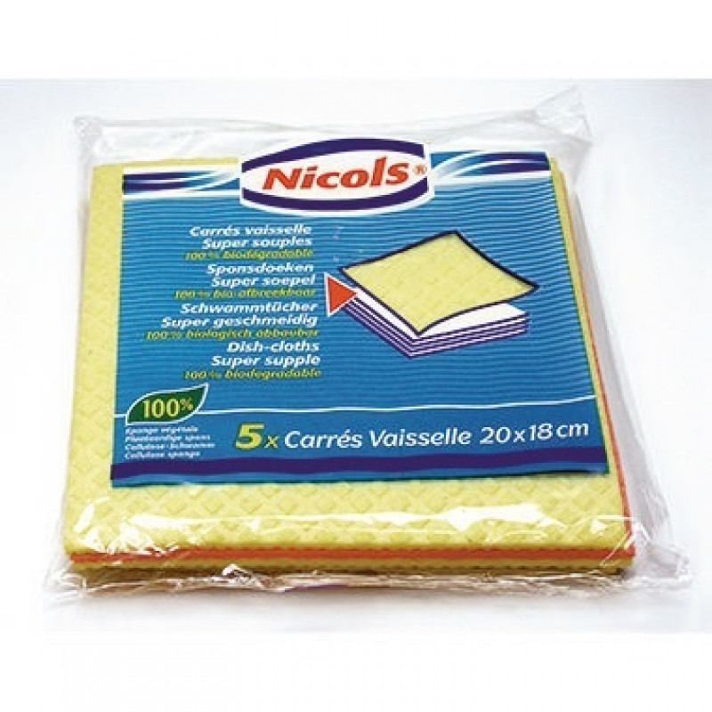 Schwammtuch 26167 18x22cm farbig sortiert 5 St./Pack. Schwammtuch 26167 18x22cm farbig sortiert 5 St./Pack.