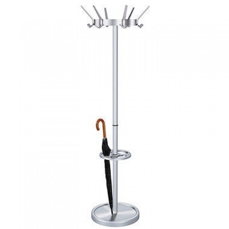 Kerkmann Garderobenständer Public 6796 50x180x50cm Stahl silber Kerkmann Garderobenständer Public 6796 50x180x50cm Stahl silber